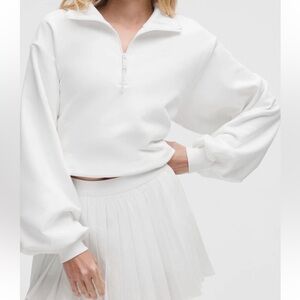 Lululemon White Quarter-Zip Pullover - S